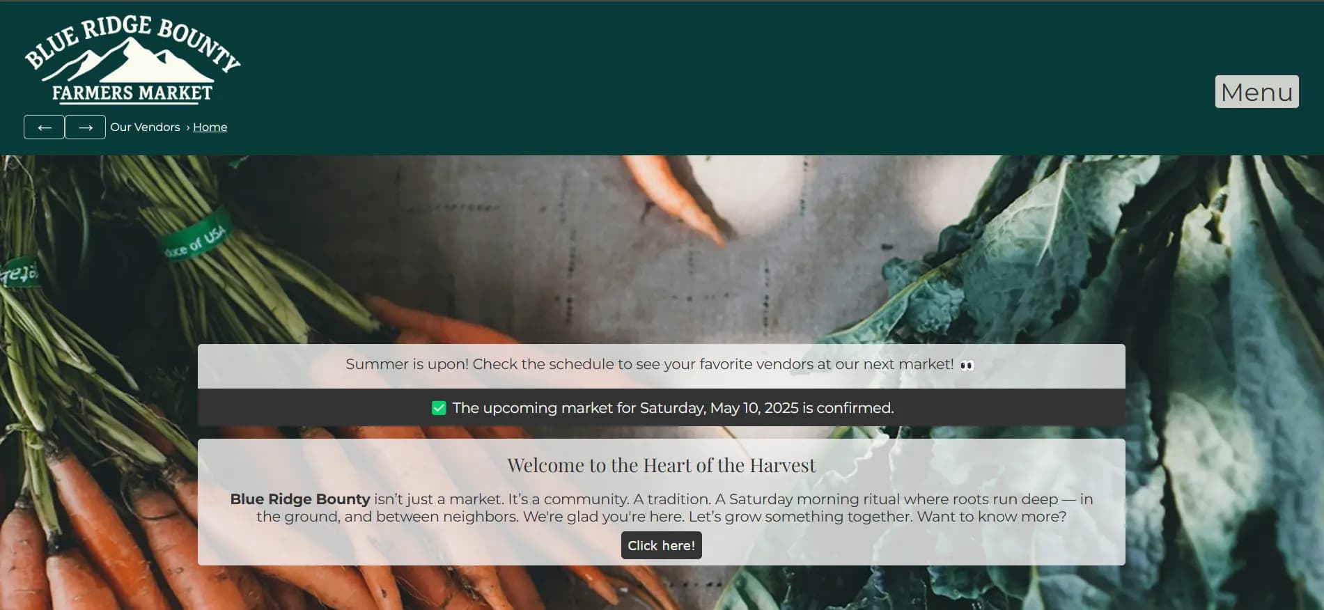 Blue Ridge Bounty homepage